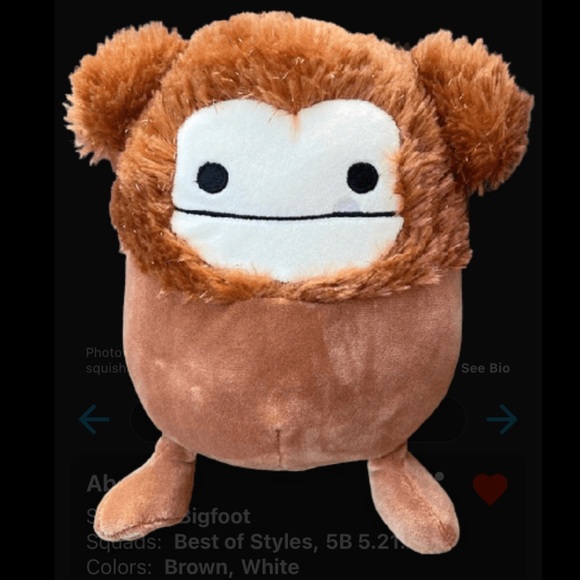 Squishmallows Toys Nwot Bigfoot Squishmallow Benny With Tinsel Hair